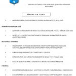 Prochain conseil municipal : mardi 23 juin - 18h00 - Mairie odj 1